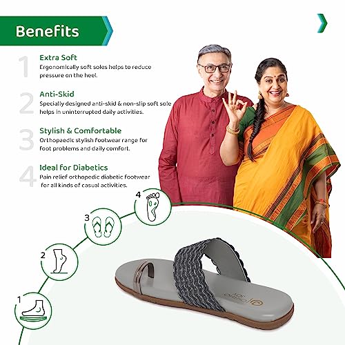 Image of ORTHO JOY Fancy doctor slippers | Soft chappal for women | Casual flat sandals