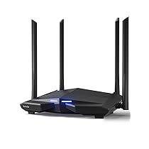 Tenda AC10 Gigabit Router Wi-Fi Dual Band AC1200 Wireless, 4 Porte Gigabit, Parental Control e Rete Ospiti, IPTV, VPN Server, IPv6, WPS, Adatto per Case a Un Piano