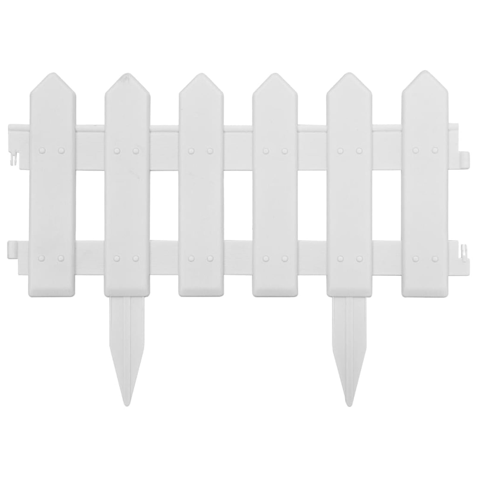 ARKEM Recinzione in Legno Flessibile,Bordatura per Prati,Palizzata,Recinto per aiuol, Giardini, frutteti, orti o sentieri,Bordi per Prato 25 pz Bianchi 10 m in
