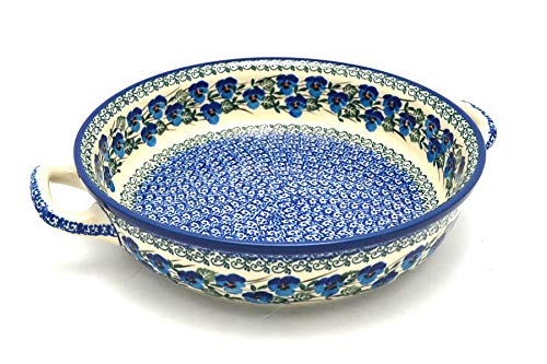 Polish Pottery Baker - Round with Handles - 10
