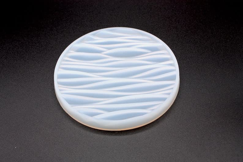 Image of SNOOGG Pack of 1 Round WV Silicone Mold for Epoxy Resin Art, DIY Casting, Making Coasters, Home Decoration, Cup Mats, and Customized Craft Projects
