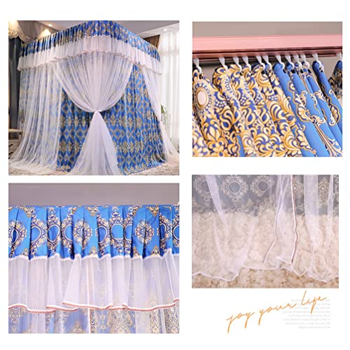 Mosquitera con soporte de 4 postes cortina de litera opaca 150x200 4