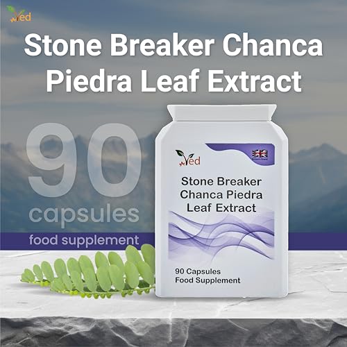 Ved Stone Breaker, Chanca Piedra-Blattextrakt 1500 mg, Unterstützung für Nieren und Leber, Auflösen, Spülen und Reinigen, 90 Kapseln (Vorrat für 30 Tage)