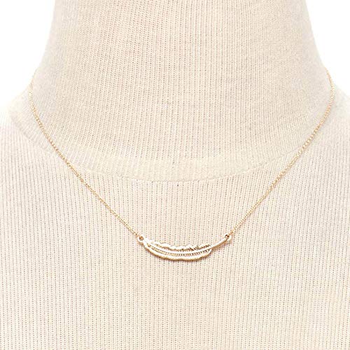 Preisvergleich Produktbild Jovono Fashion Halsband Feder Anhänger Schmuck Kette für Damen und Mädchen