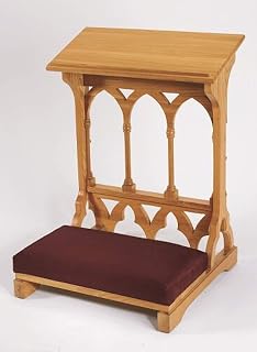 1home Oakwood Prayer Padded Kneeler Peaceful Meditation Home/Church, Size 24 X 22 X 32