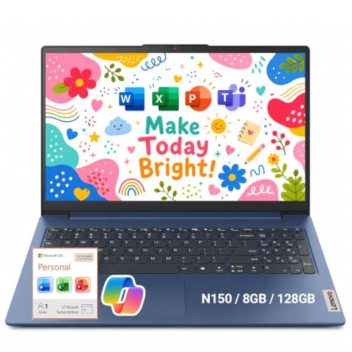 Image of Lenovo - IdeaPad Slim 3i 15.6 inch Full HD Laptop - Intel Processor N150-8GB RAM - 128GB SSD - Windows 11 for Work & School