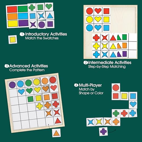 Image of Keeping Busy Match Shapes Large Dementia Activities for Seniors | Alzheimer Products for Elderly Patients | Fun Memory Game Toy & Cognitive Brain Puzzle for Senior Citizens w /Memory Loss or Alzheimers
