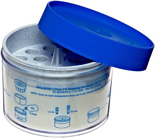 Nalgene 5100-0001 PC/HDPE Mr. Frosty 1 Degree C Cryogenic Freezing Container, 18 Vials, 117mm Diameter x 86mm Height