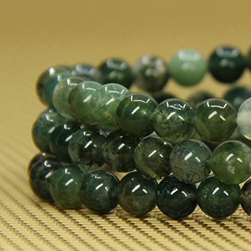 Image of Handmade Gem Semi Precious Gemstone 6mm Round Beads Stretch Bracelet 7 inch Unisex