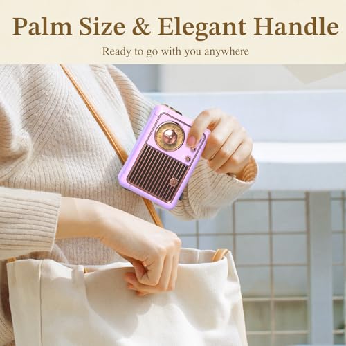 Image of PRUNUS Bluetooth Speaker, Mini Wireless Bluetooth Speaker,Cute Support USB /TF Card /AUX for Kitchen Desk Bedroom Office Party Outdoor(Purple)