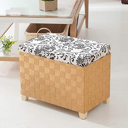 Poufs et Tabourets Multifonctions en Bois avec Boîtes de Rangement - 3