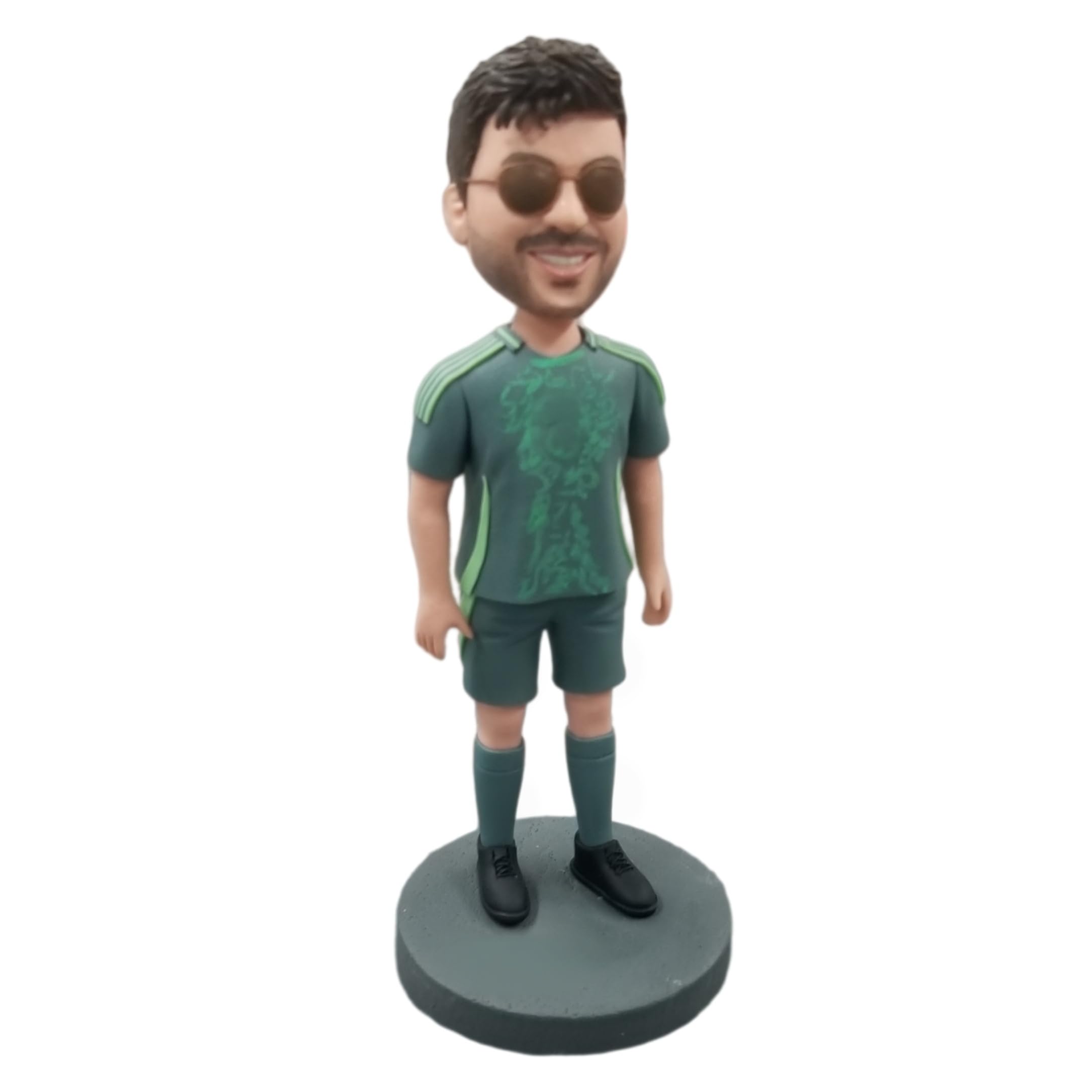 Figurine 3D personnalisée à partir de la photo, Bobbleheads pour homme de football en uniforme sportif, souvenir de fan de football, décoration de bureau, cadeau pour les amateurs de football