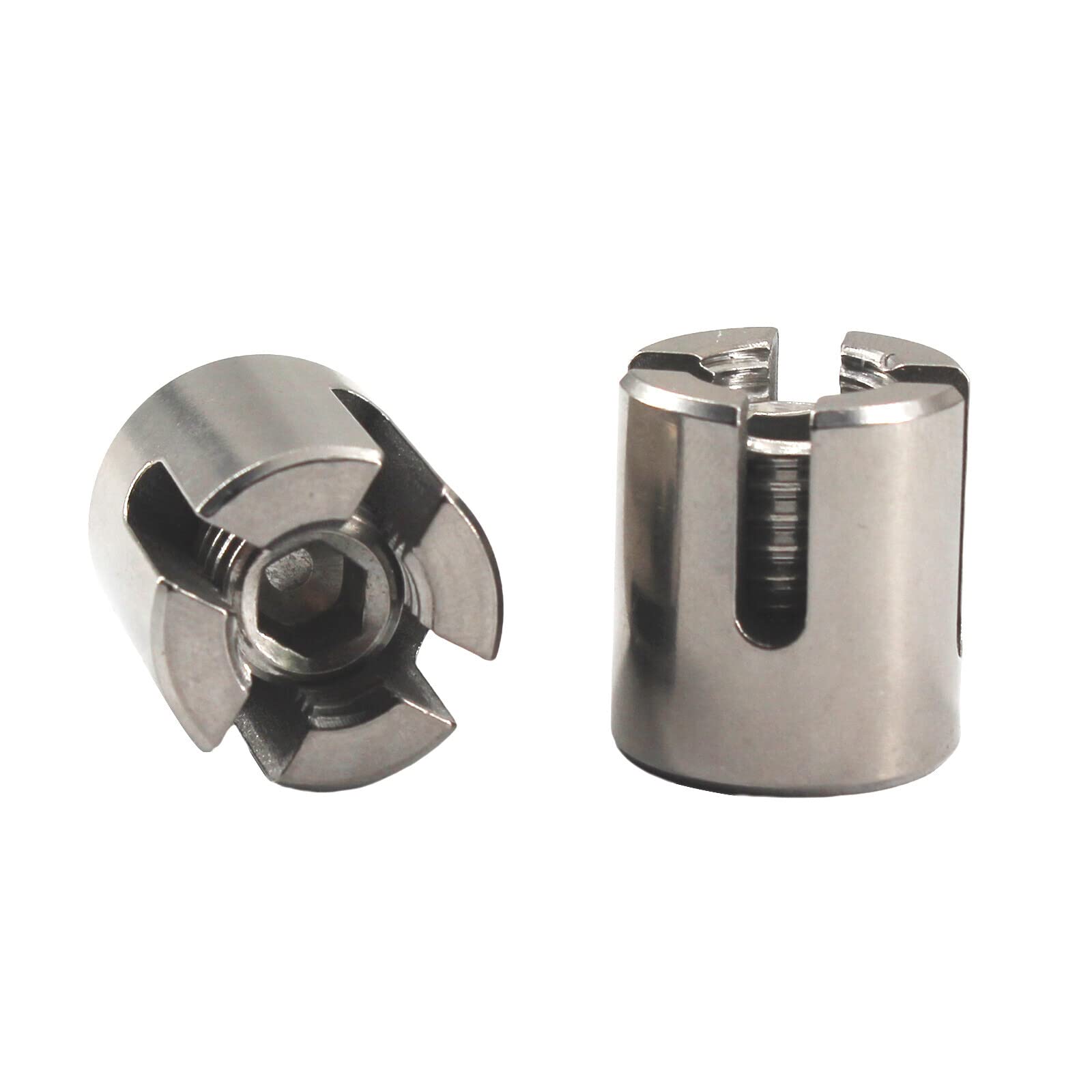 2 Pack Stainless Steel 8mm Cross Cable Clamps Wire Rope Cross Clamp Clips M16x8