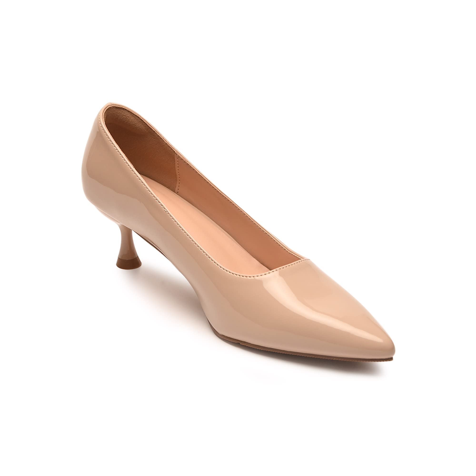 ORIPLALLA Kitten Heel Pumps for Women Dressy Non Slip Closed Toe Dress