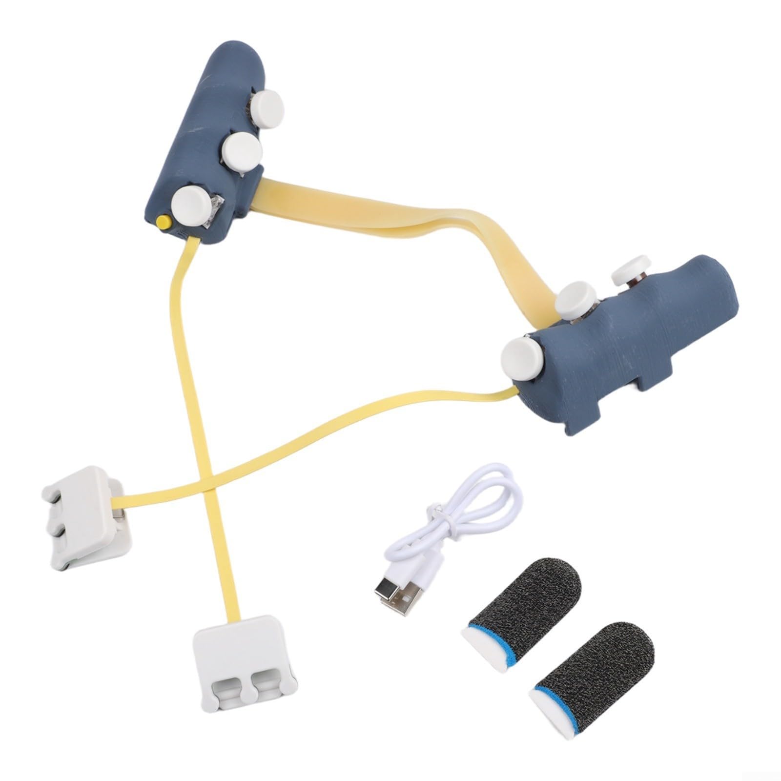 Controlador magnético para iPad con carcasa de impresión 3D, fijación rápida, varios botones y función de encendido continuo, portátil con correa de muñeca amarilla (12,4 ~ 13,5)