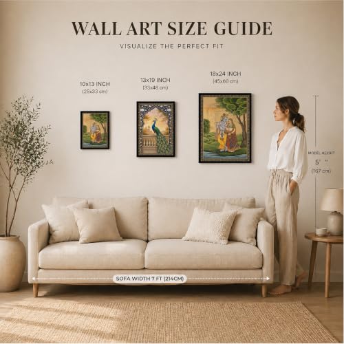 Image of Suneree Traditional Indian Wall Art - Set of 2 (ART 15, 13x19 INCHES)