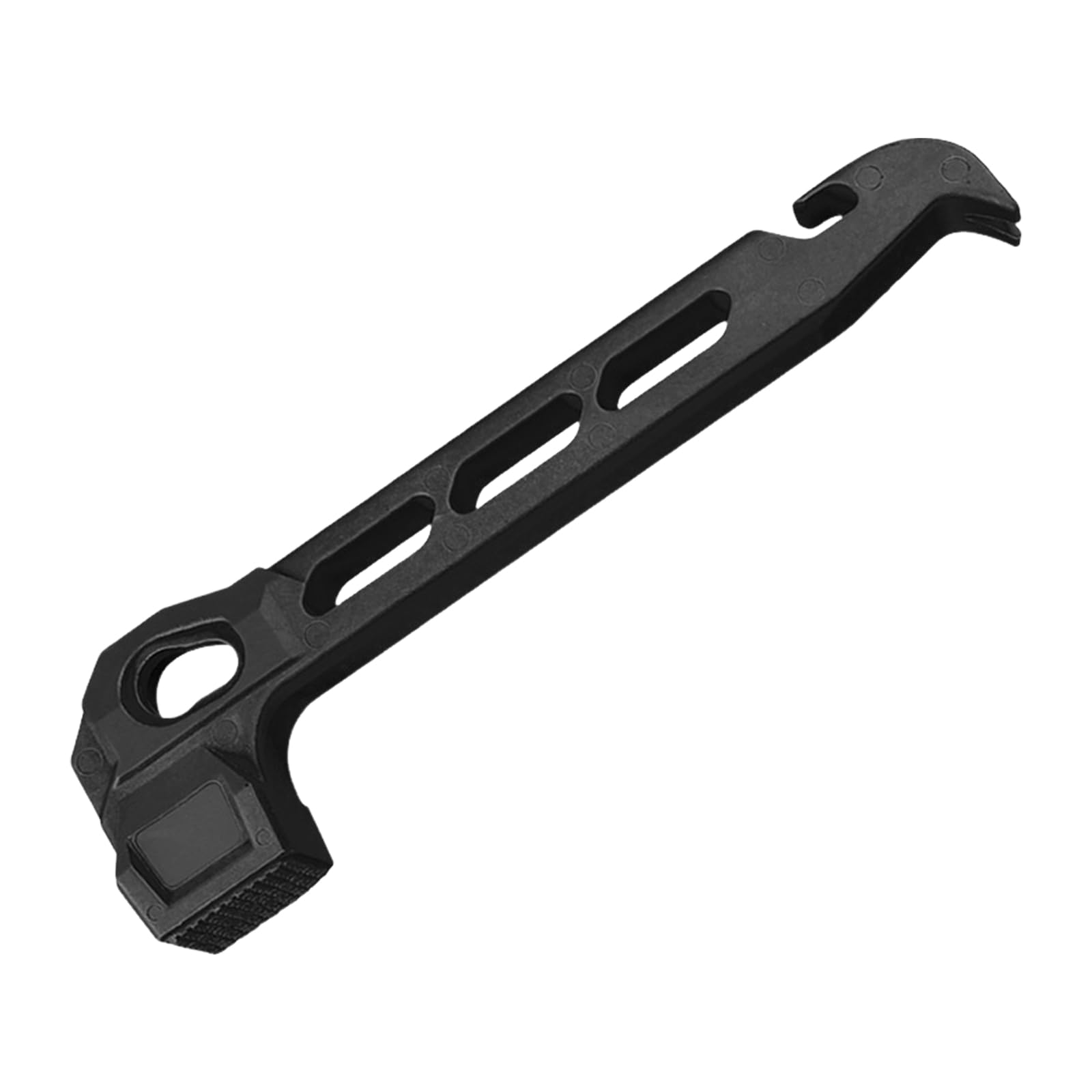 Black Pe Tent Stakes Hammer With Stake Puller Hole Ultralight Portable Hammer Anti-Slip Lightweight For Camping Pegs Canopies Tarp Shelter Outdoors