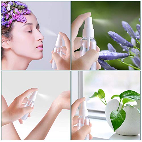 【Made in USA】 Clear 100ml(3.4oz) Refillable Sprayer Bottles Fine Mist Spray Bottle Container for Essential Oils, Travel… - Image 8