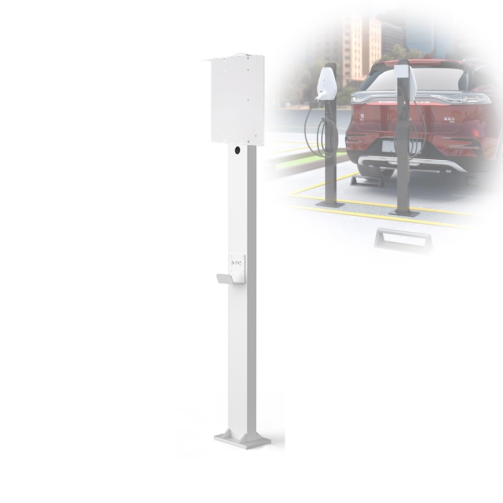 Generico Supporto di Ricarica per Auto, Supporto di Ricarica per Veicoli elettrici per piedistallo di Ricarica per connettore da Parete Esterno - Compatibile con connettore Mobile - Ricarica per veic