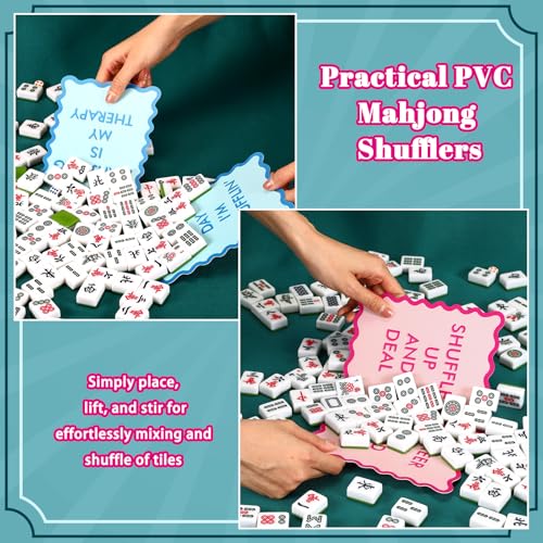 4 Piezas Mezcladores de Cartas para Mahjong de PVC miniatura 2
