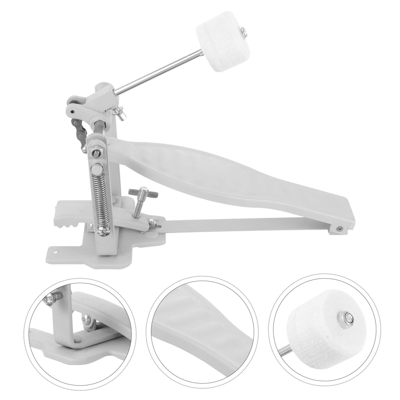 PRETYZOOM Pedale per Grancassa Singolo in Metallo, Accessorio di Ricambio per Batteria, Pedale per Tamburo Resistente e Facile da Installare, per Esercizi e Kit Acustici