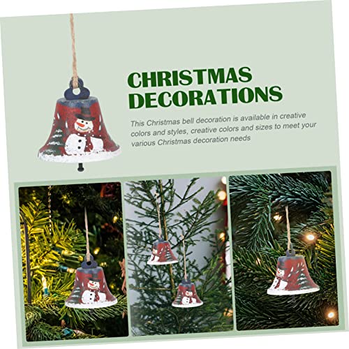 Bestoyard Wrought Iron Bell Pendant House Accessories For Home Wall Hanging Decor Christmas Decor Christmas Bells Christmas Bell Hanging Ornament Xmas Tree Snowman Bell Xmas Bell Decor Props #TOP2
