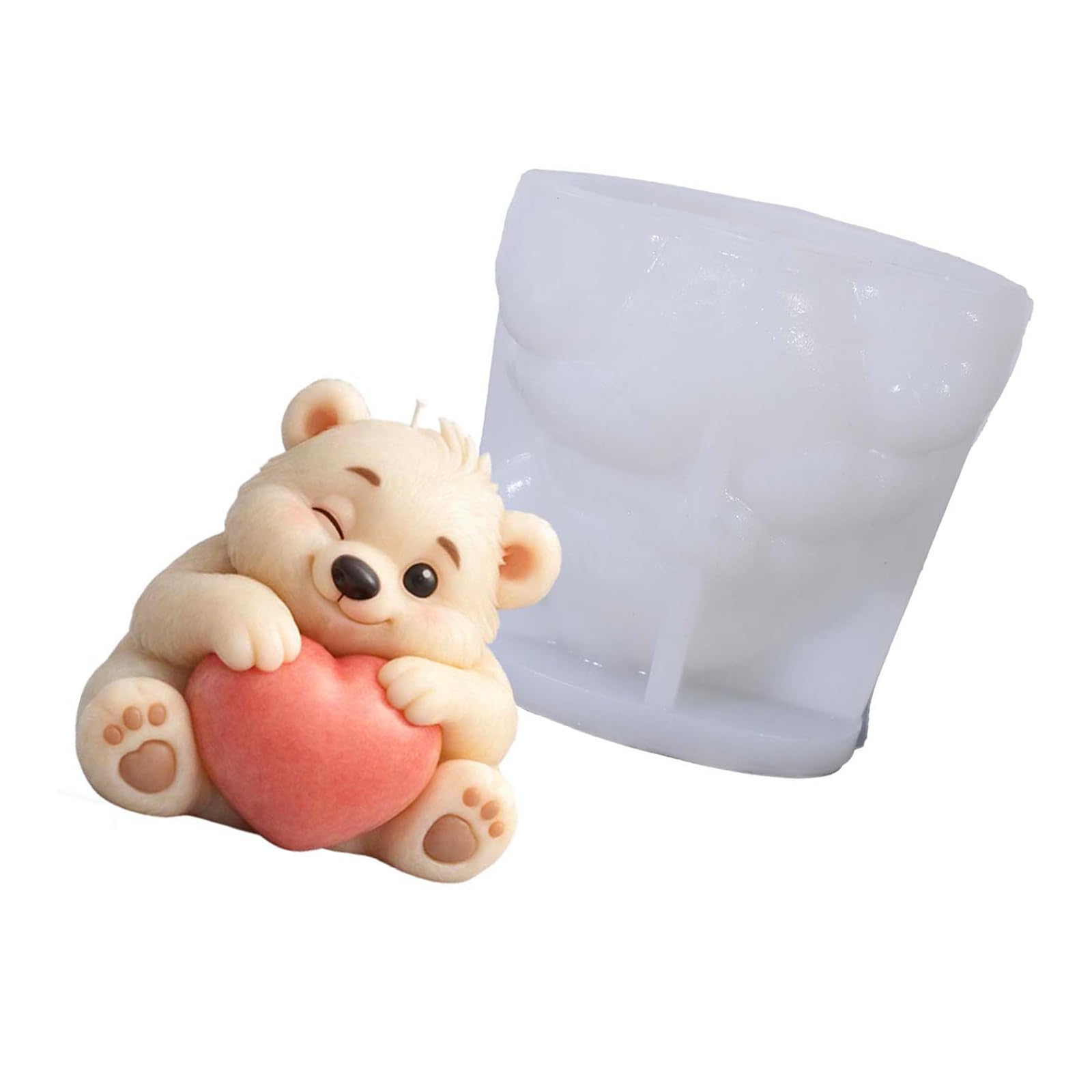 SXRQ Artistic Silicone Balloon Bear Shape Easy Demolding for Soap Projects Scented Mold