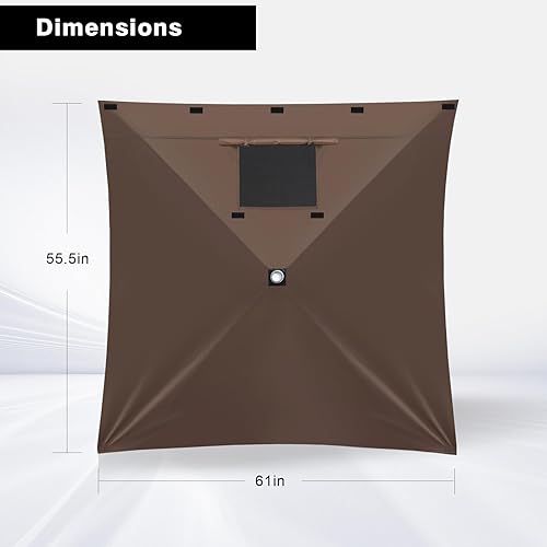 Miniatura 2 de MASTERCANOPY Panel lateral de refugio de escape con ventana (10 x 10, café)