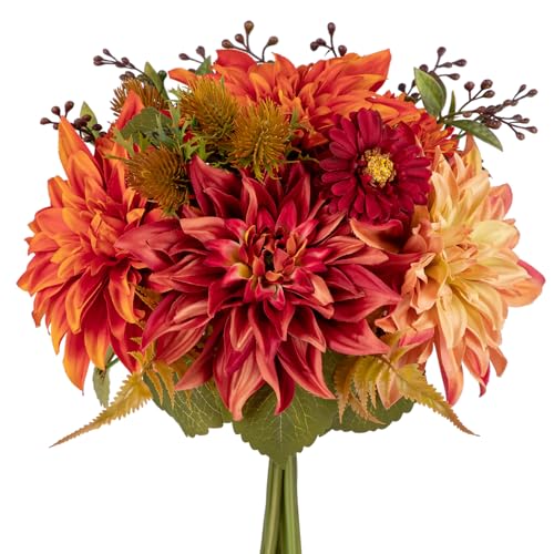 Briful Fall Flowers Artificial Bouquet for...