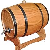 Barricas de roble hechos a mano vienen en 2 colores, y la copa de acero inoxidable en el recinto de madera de la barrica mantiene la temperatura de la cerveza.