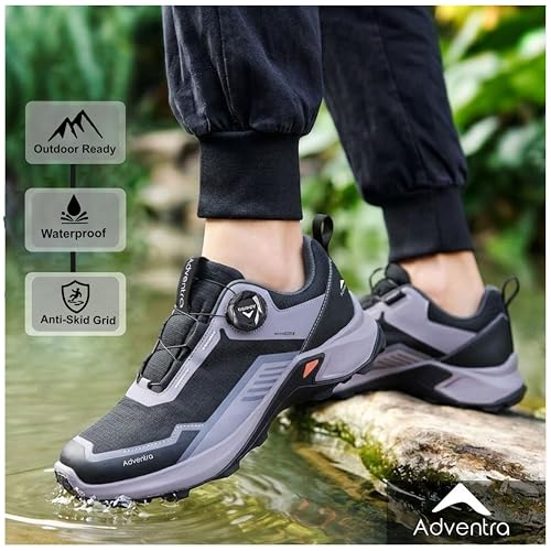 Image of Men's Waterproof Hiking Shoes | Low Ankle with Ultra Grip | Auto-Lacing | ET1102