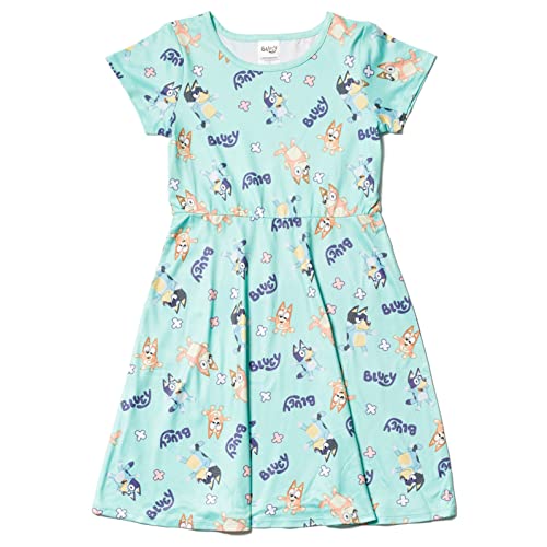 Bluey Mom Dad Bingo Girls 2 Pack Skater Dresses Toddler to Big Kid3