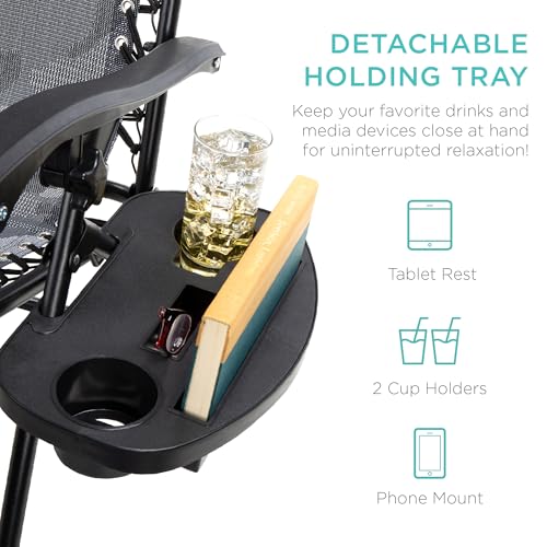 image for Best Choice Products Set of 2 Adjustable Steel Mesh Zero Gravity Loung