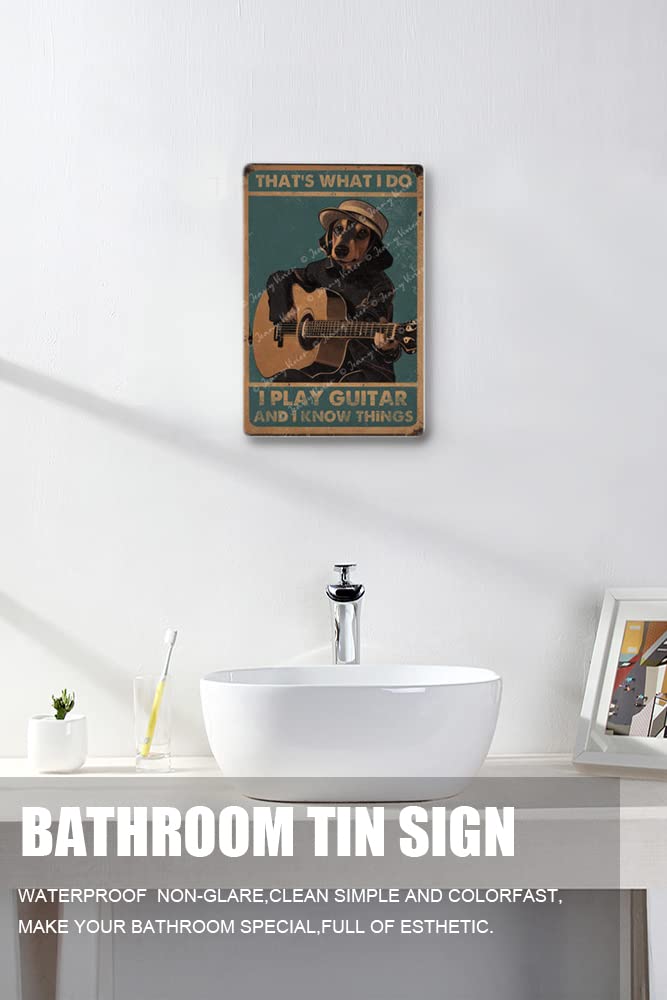Targa In Metallo Retrò 20x30 Cm – Scritta "I'm Singing In The Rain" Con Cane Beagle – Decorazione Da Parete