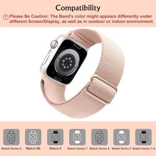 Image of Arae Stretchy WatchBand Compatible for Apple Watch Band 49 /45 /44 /42 /41 /40mm /38mm Comfortable Adjustable Sport Band for iWatch Series 10 9 8 7 6 5 4 SE 3 2 1 Women Men