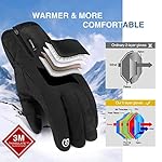 -10℉ Waterproof Winter Gloves for Men & Women, 5-Layer Ski & Snow Gloves for Cold Weather, Breathable Warm Gloves with Touch Screen Fingers - Image 2
