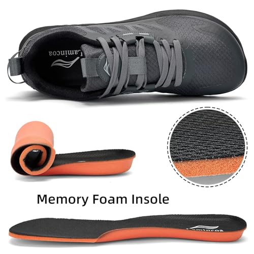 Lamincoa Wide Men's Sneakers Hiking Walking Lightweight Breathable Shoe Non-Slip Outdoor Sports Trail Running Tennis Sneaker3