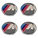 Ludostreet ref0009 (X4) Logo Emblem Badge Anagram Rim Wheel Auto Car Compatibile con BMW 68mm 5 Pin (Serie M Cromato)