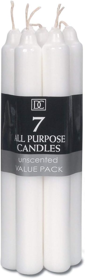 Darice 1150-29 Candle 7 Inch - 7Piece, White