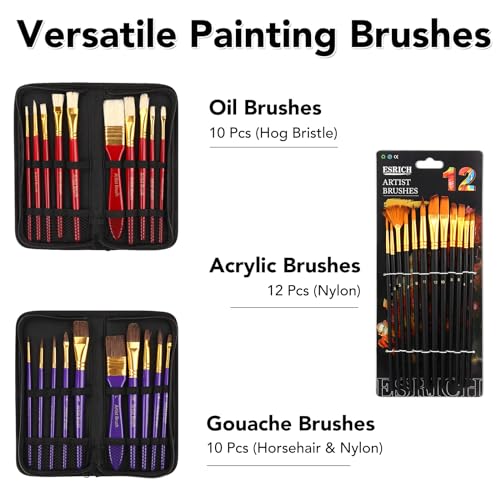 141PCS-Deluxe-Artist-Painting-Set-Painting-Supplies-with-84-PaintOil-WatercolorAcrylic-Paint-Metal-and-Wooden-Easels-Canvas-Paper-Pads-Paintbrushes-etc-for-Adults-Kids-Artists