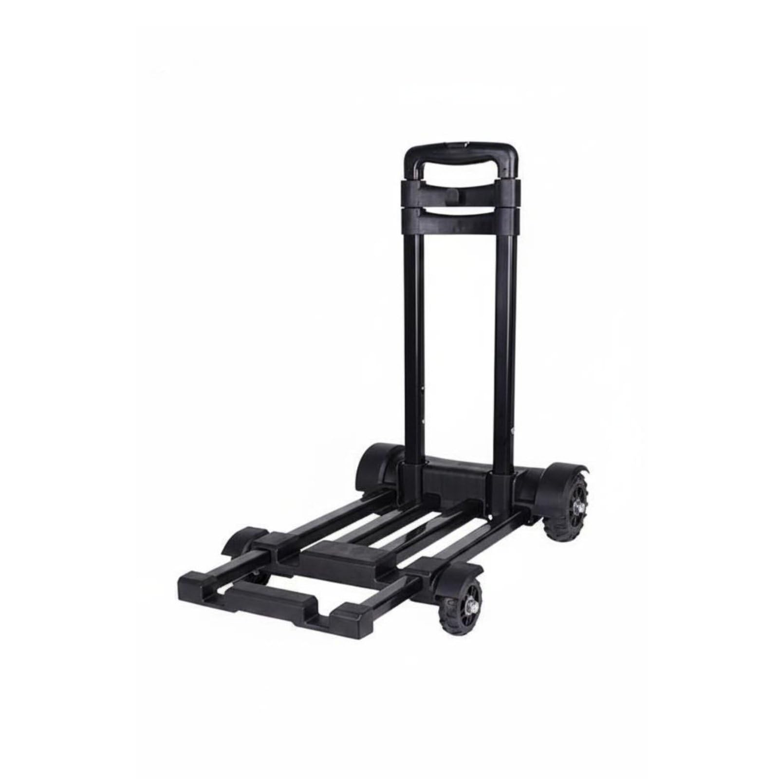 JAZZY PEARLS® Extendable Base Portable Folding Dolly Quiet Wheels Foldable Luggage Utility Cart Heavy Duty Collapsible Hand Truck Lightweight for Shopping, Travel, Moving, Warehouse, Folding 4-wheel-image-13
