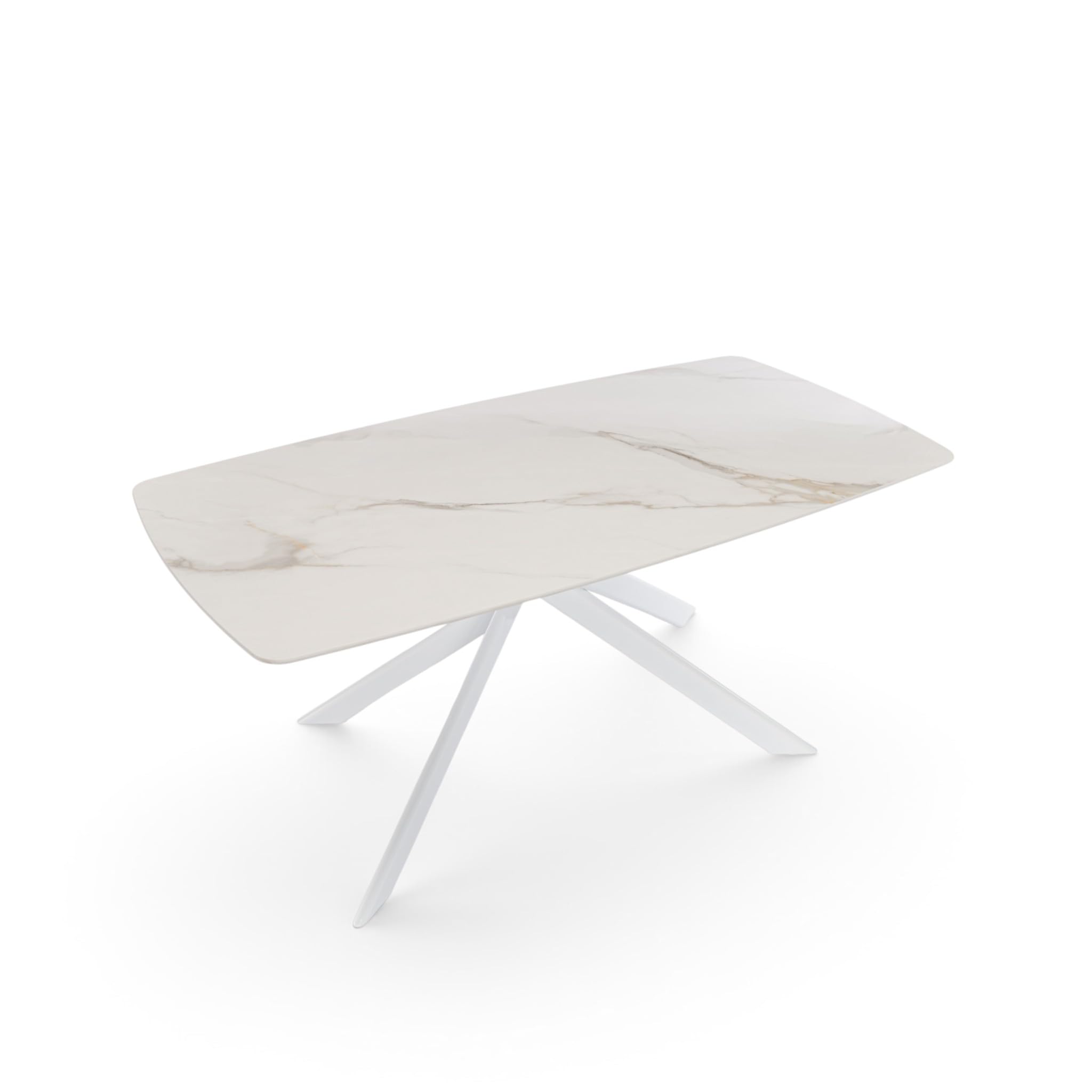 KONTE.DESIGN Tavolo SAINT FLORENT, Ceramica Calacatta Oro, 180x90x76
