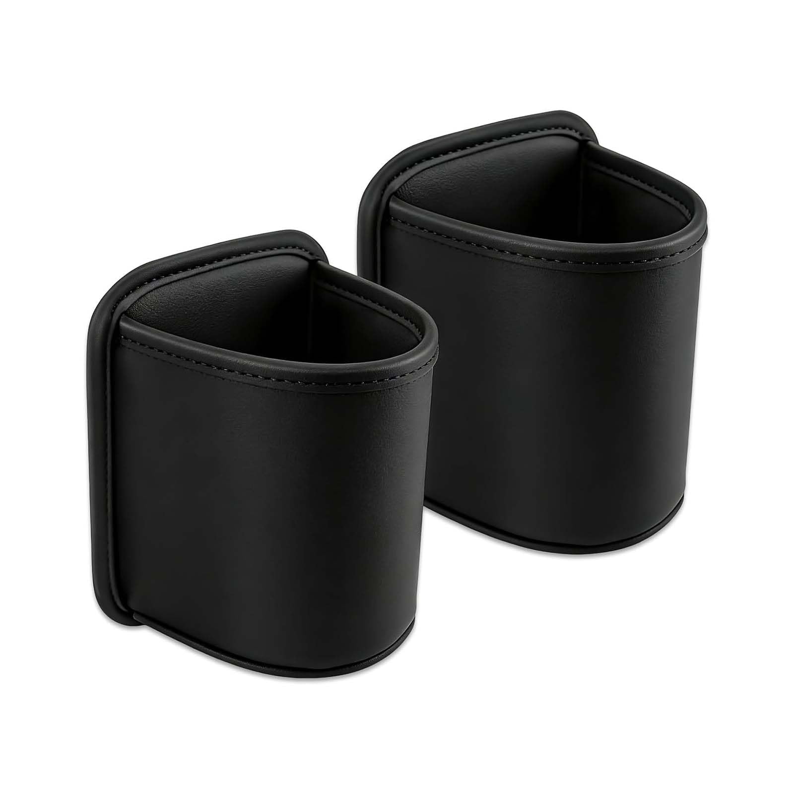 CBSRGGVYH Car Cup Holder for Toyota Hilux Double Cab AN120 AN130 AN10 2023-2025, Leather Door Storage Organizer, Clipon Vehicle Drink Container, Scratch-Resistant Interior Accessory