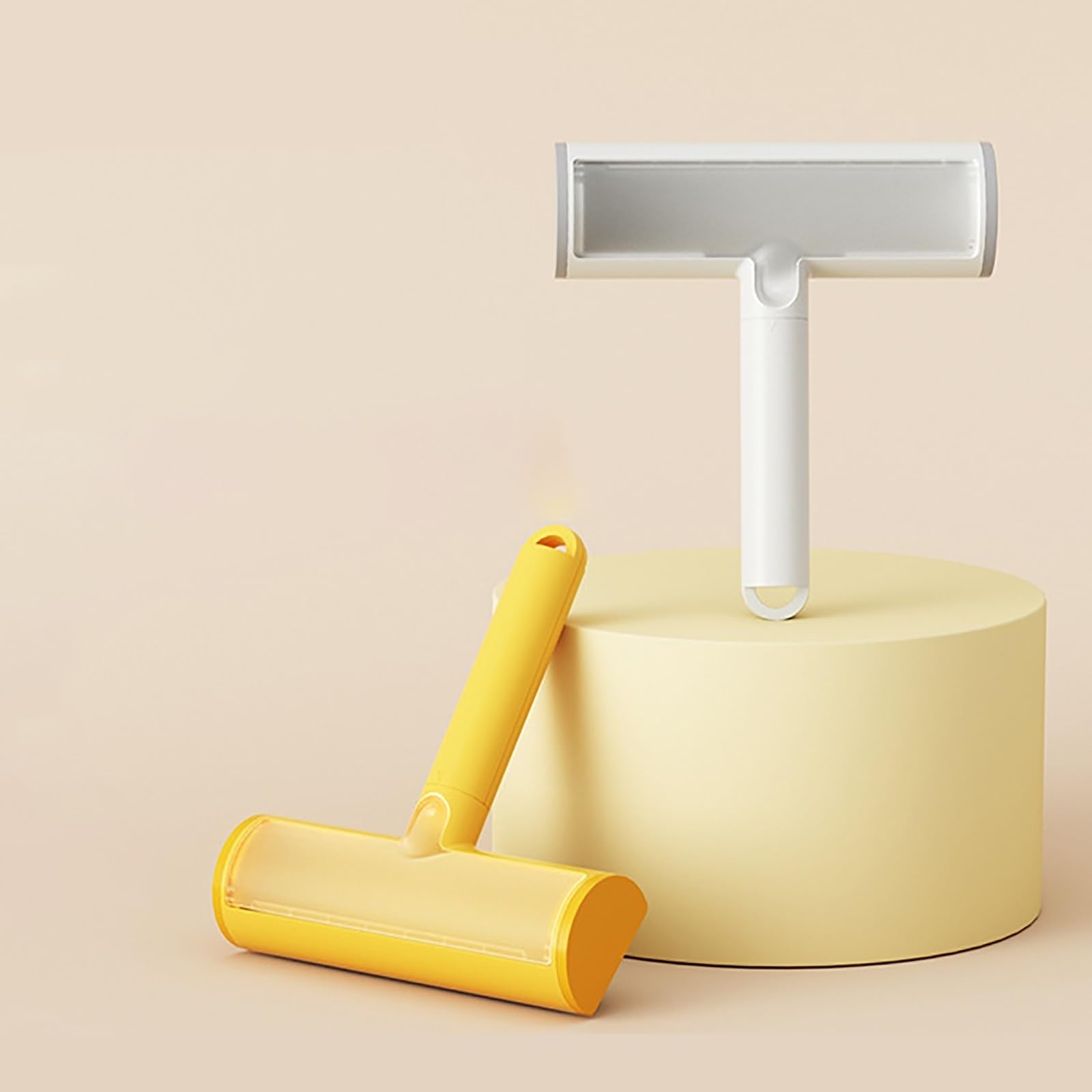 Fusselrolle Klebrige Haarbürste for Haustiere, klebriger Haarreiniger, Kleidung, Laken, Sofa, Teppich, Fusselentferner (Color : White, Size : 19x8x20.5cm)