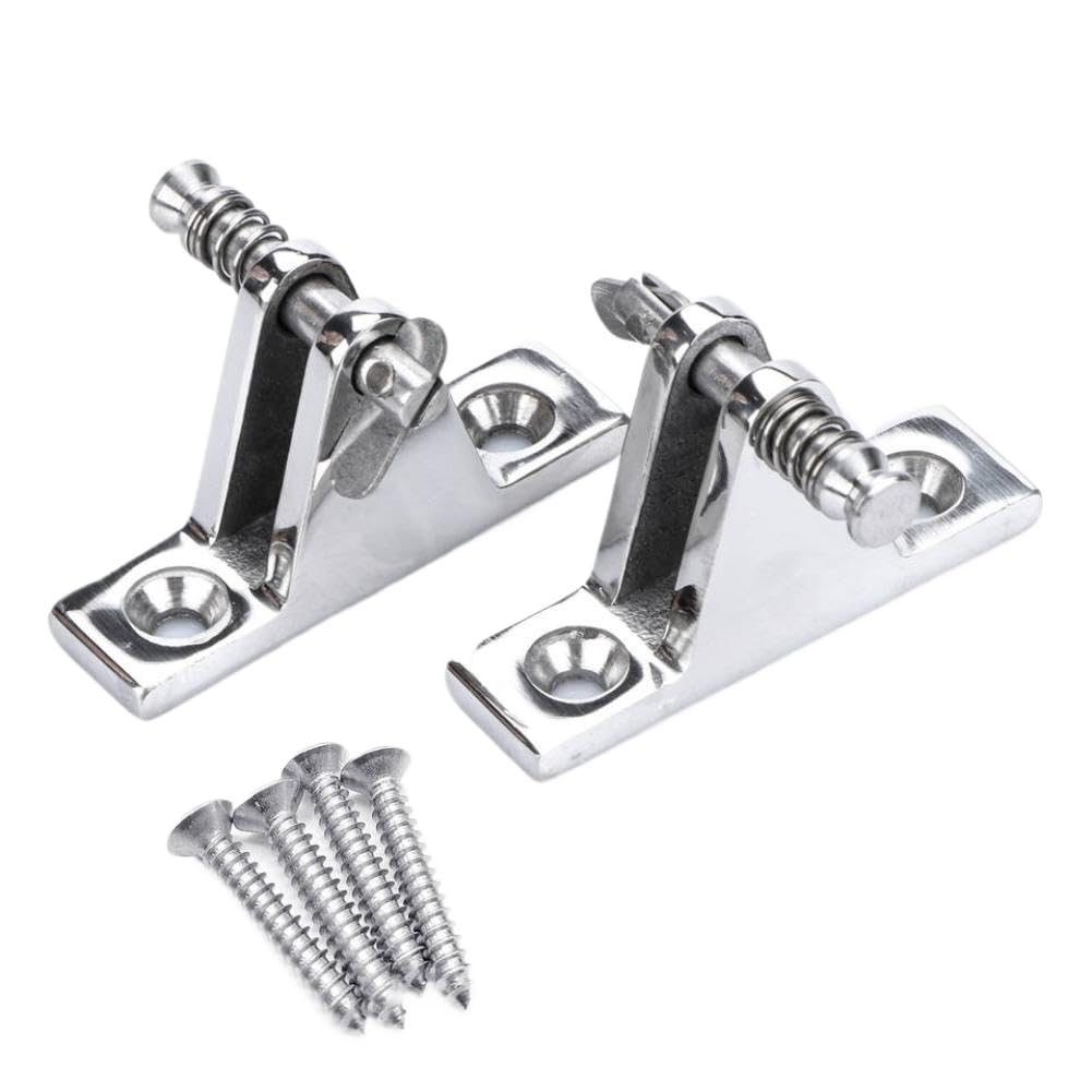 Eireneper Onecolor Boat Bimini Deck Hinge Mount Fitting 316 Stainless Steel Compatible With Marine Yacht