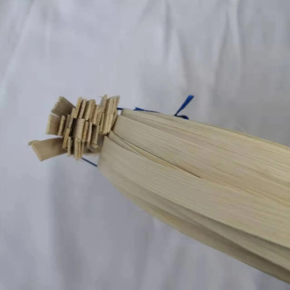 Queenbox 0.39in 32.8f Flat Reed Core, Natural Rattan Core Basket Weaving Cane for DIY Craft Furniture Chair Table Repair