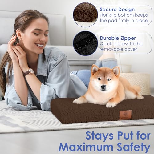 AKC Orthopedic Memory Foam Dog Crate Mat, 36" x 23", Brown by American Kennel Club - Used condition - Image 5