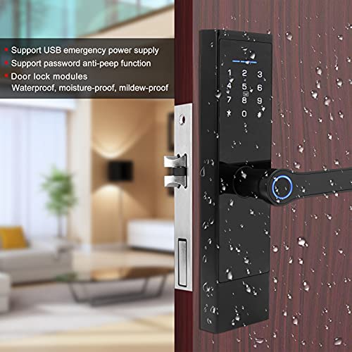 Fingerprint Smart Lock, Keyless Entry Door Lock, Touchscreen Smart Door Lock with Password | IC Card | Tuya Smart Door Lock - Image 4