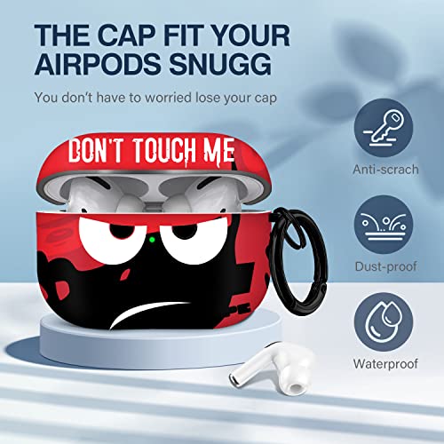 Image of for Airpods Pro 2nd Generation Case 2022, Don't Touch Me for Airpods Pro 2 Cover with Keychain Soft Cute Shockproof Cover for Women Men Compatible Apple AirPod Pro 2,red