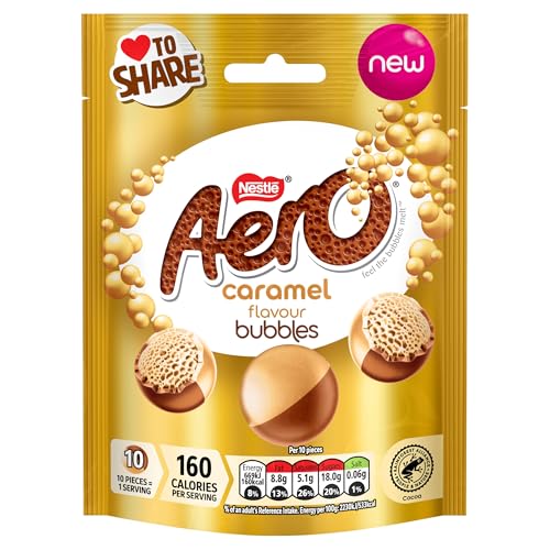 Aero Caramel Bubbles Sharing Bag Bubbly Caramel Chocolate Bites 92g